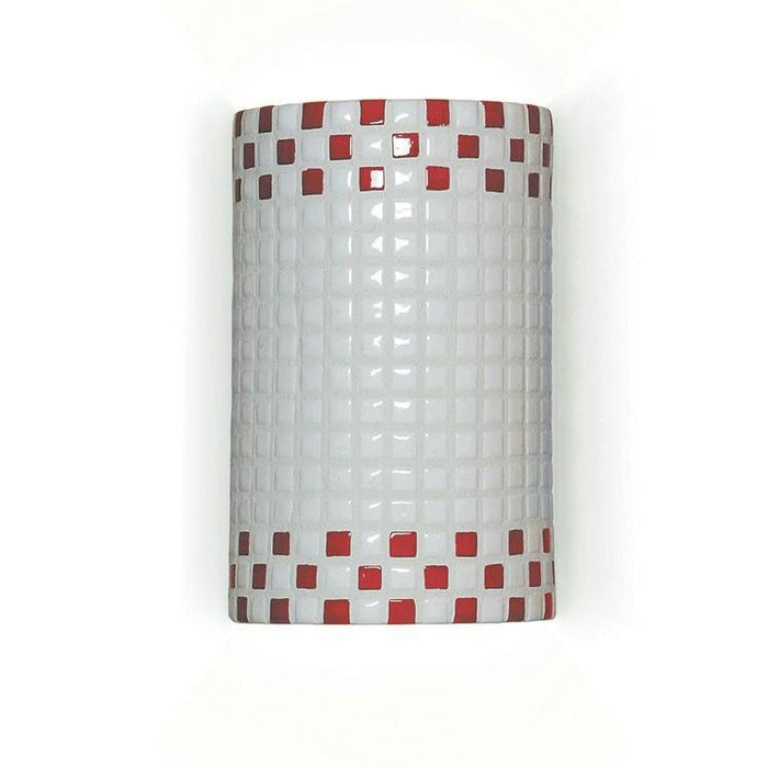 Checkers Red and White Wall Sconce - Wall Sconce