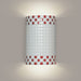 Checkers Red and White Wall Sconce - Wall Sconce