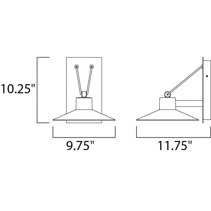 Civic Architectural Bronze LED Outdoor Wall Mount - Outdoor Wall Mount