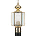 Classico Polished Brass Outdoor Post Lantern - Outdoor Post Lantern