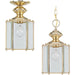 Classico Polished Brass Outdoor Semi-Flush Mount Convertible Pendant - Outdoor Convertible Pendant