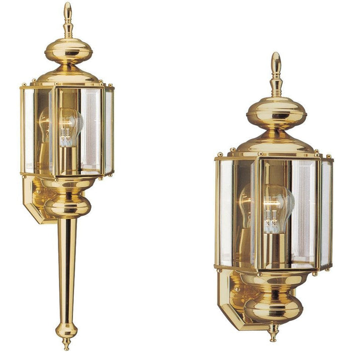 Classico Polished Brass Outdoor Wall Lantern - Outdoor Wall Sconce