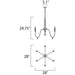 Claymore Claystone / Gold Leaf Chandelier - Chandeliers