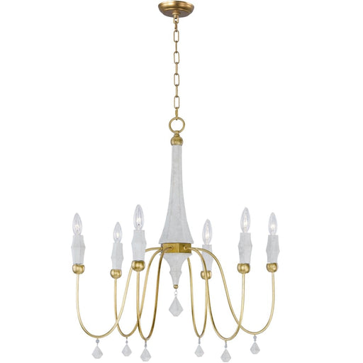 Claymore Claystone / Gold Leaf Chandelier - Chandeliers