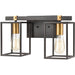 Cloe Matte Black Brushed Brass Vanity Light - Bath & Vanity