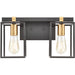 Cloe Matte Black Brushed Brass Vanity Light - Bath & Vanity