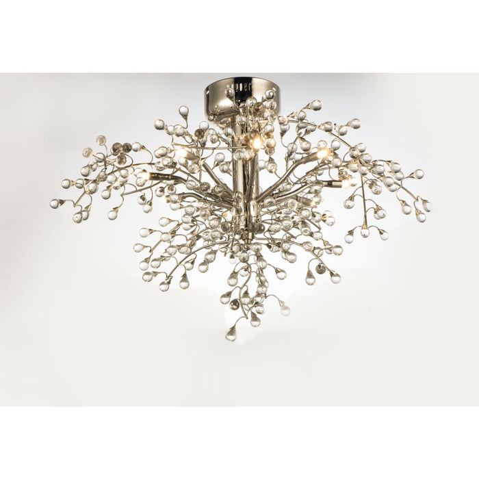 Cluster Polished Nickel LED Semi-Flush Mount - Semi-Flushmounts