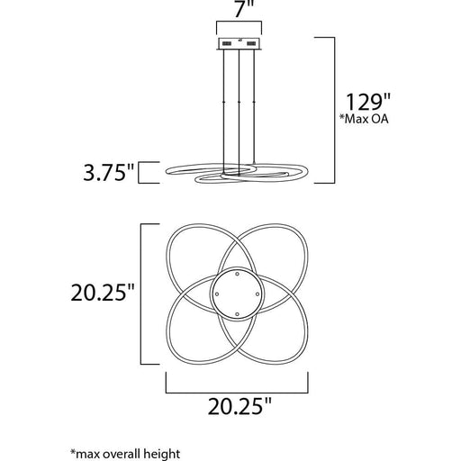 Coaster Polished Chrome LED Single Pendant - Pendants
