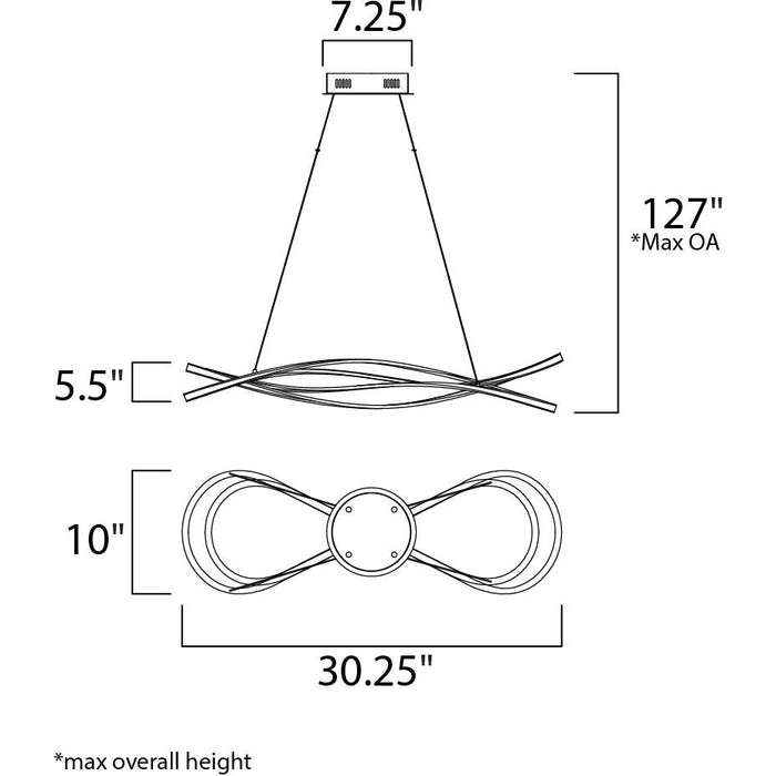 Coaster Polished Chrome LED Single Pendant - Pendants