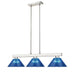 Cobalt Brushed Nickel 3 Light Billiard Pendant - Island/Billiard