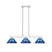 Cobalt Brushed Nickel 3 Light Billiard Pendant - Island/Billiard