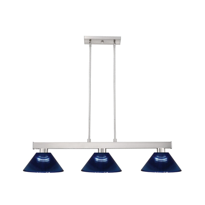 Cobalt Brushed Nickel 3 Light Billiard Pendant | theLightShop