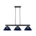 Cobalt Matte Black 3 Light Billiard Pendant 152MB-ARDB | theLightShop