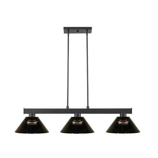 Cobalt Matte Black 3 Light Billiard Pendant 152MB-ARS | theLightShop