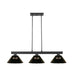 Cobalt Matte Black 3 Light Billiard Pendant 152MB-ARS | theLightShop