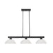 Cobalt Matte Black 3 Light Billiard Pendant 152MB-DWL14 | theLightShop