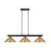 Cobalt Matte Black 3 Light Billiard Pendant | theLightShop