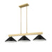 Cobalt Modern Gold Matte Black 3 Light 49 Inch Billiard Light Z-Lite 152MGLD-MMB | theLightShop