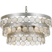 Coco 6 Light Antique Silver Chandelier - Chandeliers