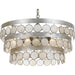 Coco 6 Light Antique Silver Chandelier - Chandeliers