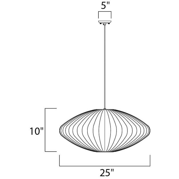 Cocoon Polished Chrome Entry Foyer Pendant - Pendants