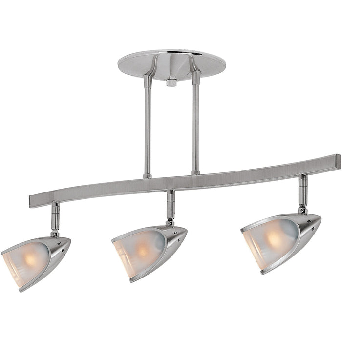 Comet Brushed Steel LED Semi Flushmount - Semi-Flushmounts