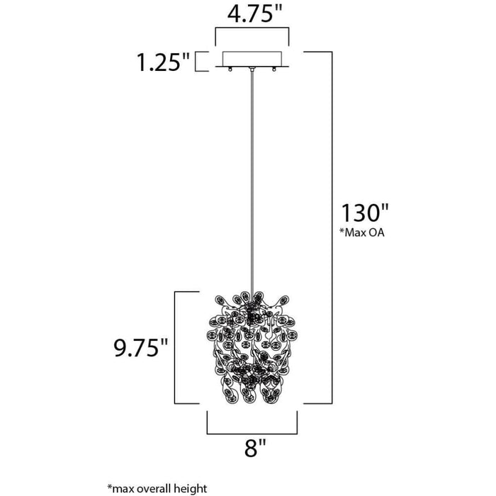 Comet Polished Chrome Mini Pendant - Mini-Pendants