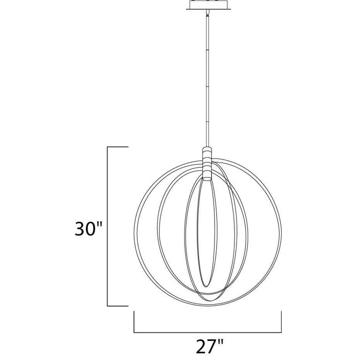 Concentric LED Bronze LED Single Pendant - Pendants