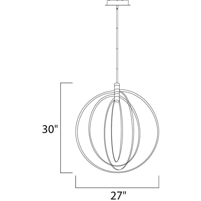 Concentric LED Bronze LED Single Pendant - Pendants