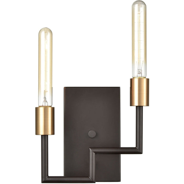Congruency Oil Rubbed Bronze Satin Brass Wall Sconce - Wall Sconce
