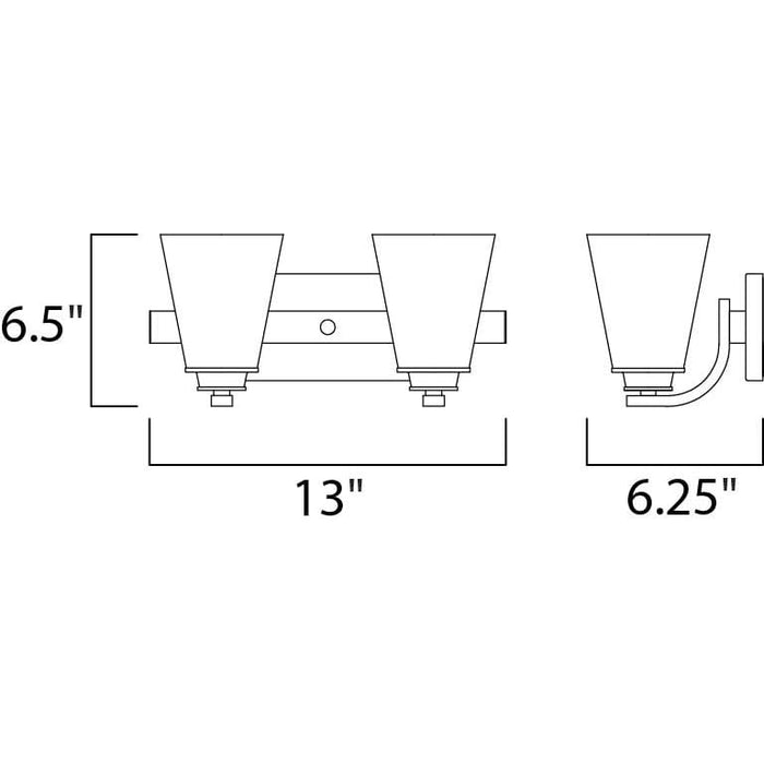 Conical Satin Nickel Bath Vanity - Bath Vanity