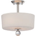 Connie Polished Nickel Semi Flushmount - Semi-Flushmounts