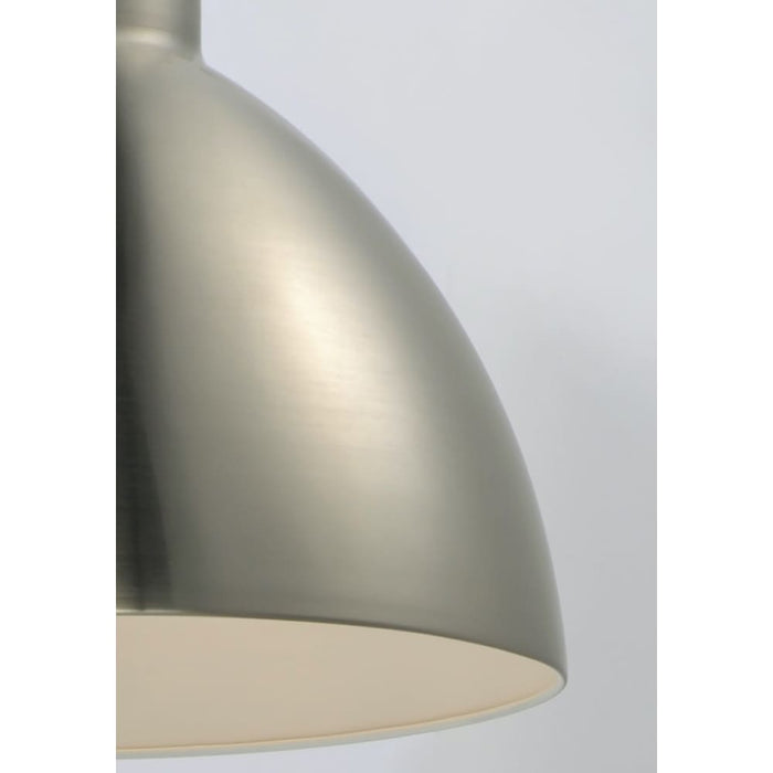 Cora Satin Nickel Single Pendant - Pendants