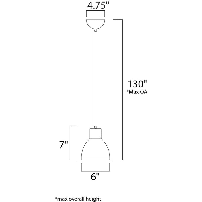 Cora Satin Nickel Single Pendant - Pendants