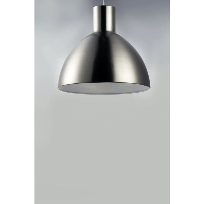 Cora Satin Nickel Single Pendant - Pendants