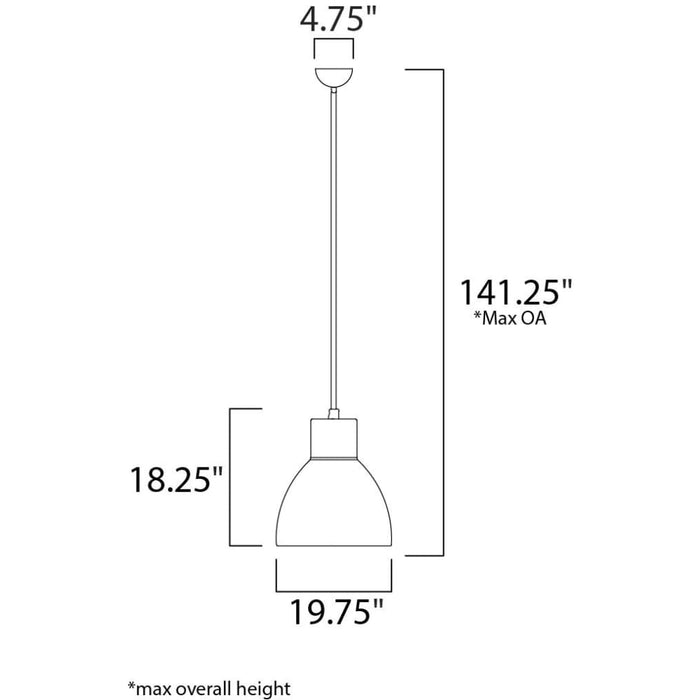 Cora Satin Nickel Single Pendant - Pendants