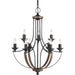 Corbeille Stardust Cerused Oak Chandelier - Chandeliers