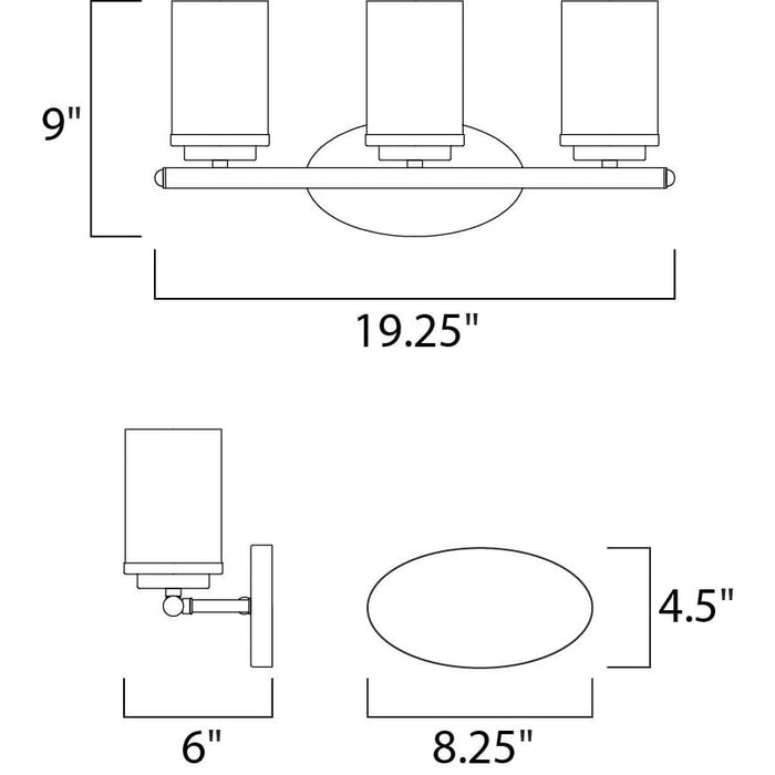Corona Polished Chrome Bath Vanity - Bath Vanity