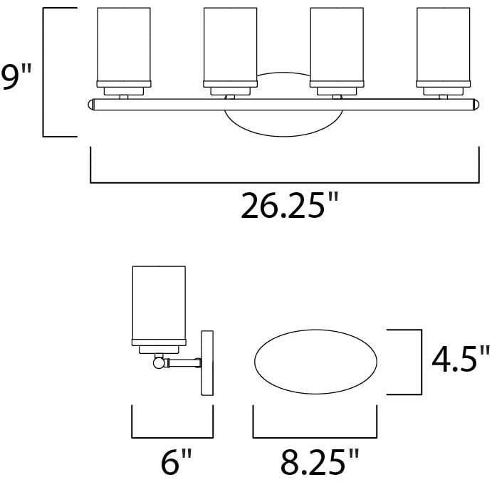 Corona Polished Chrome Bath Vanity - Bath Vanity