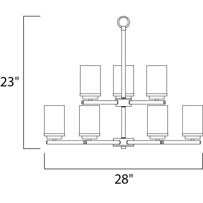 Corona Satin Nickel Chandelier - Chandeliers