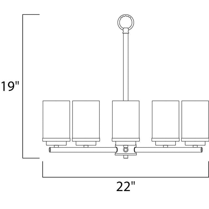 Corona Satin Nickel Chandelier - Chandeliers