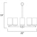 Corona Satin Nickel Chandelier - Chandeliers