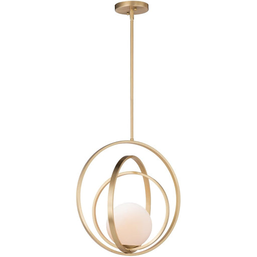 Coronet Satin Brass Single Pendant - Pendants