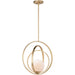Coronet Satin Brass Single Pendant - Pendants