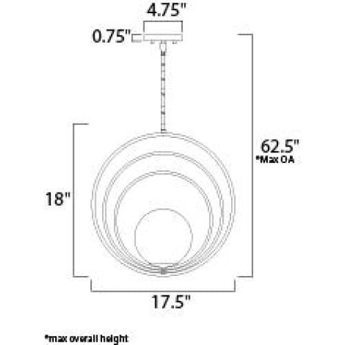 Coronet Satin Brass Single Pendant - Pendants