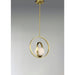 Coronet Satin Brass Single Pendant - Pendants
