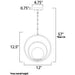 Coronet Satin Brass Single Pendant - Pendants