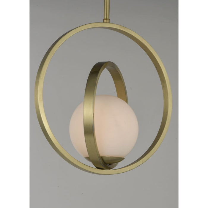 Coronet Satin Brass Single Pendant - Pendants