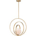Coronet Satin Brass Single Pendant - Pendants