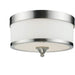Cosmopolitan Brushed Nickel Flushmount | theLightShop